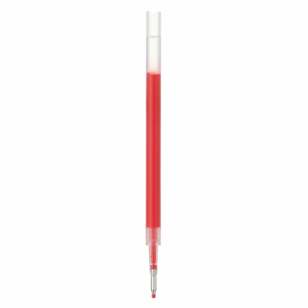 【MUJI 無印良品】自由換芯滑順膠墨筆芯/紅0.5mm