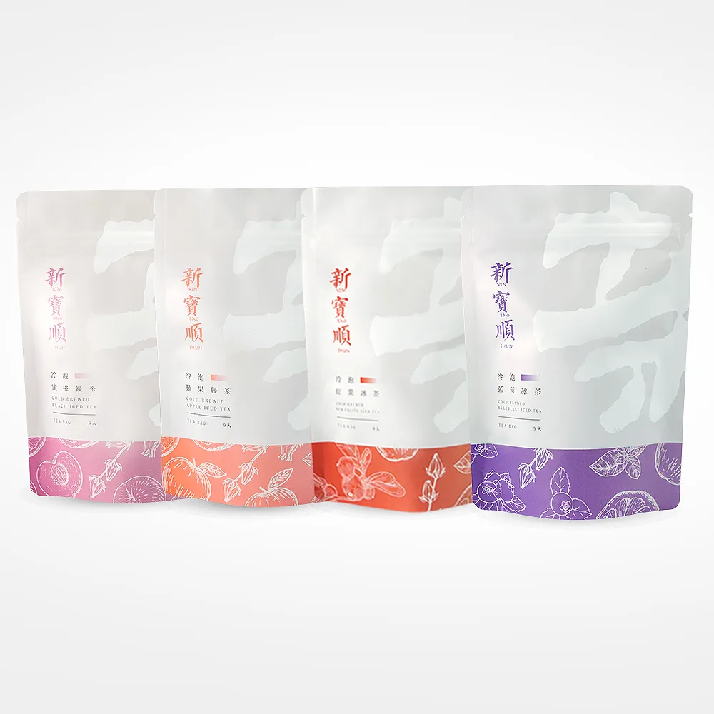 【新寶順】快速冷泡果茶 零卡卻會甜 六款茶包任選(台灣茶與水果的絕佳搭配)