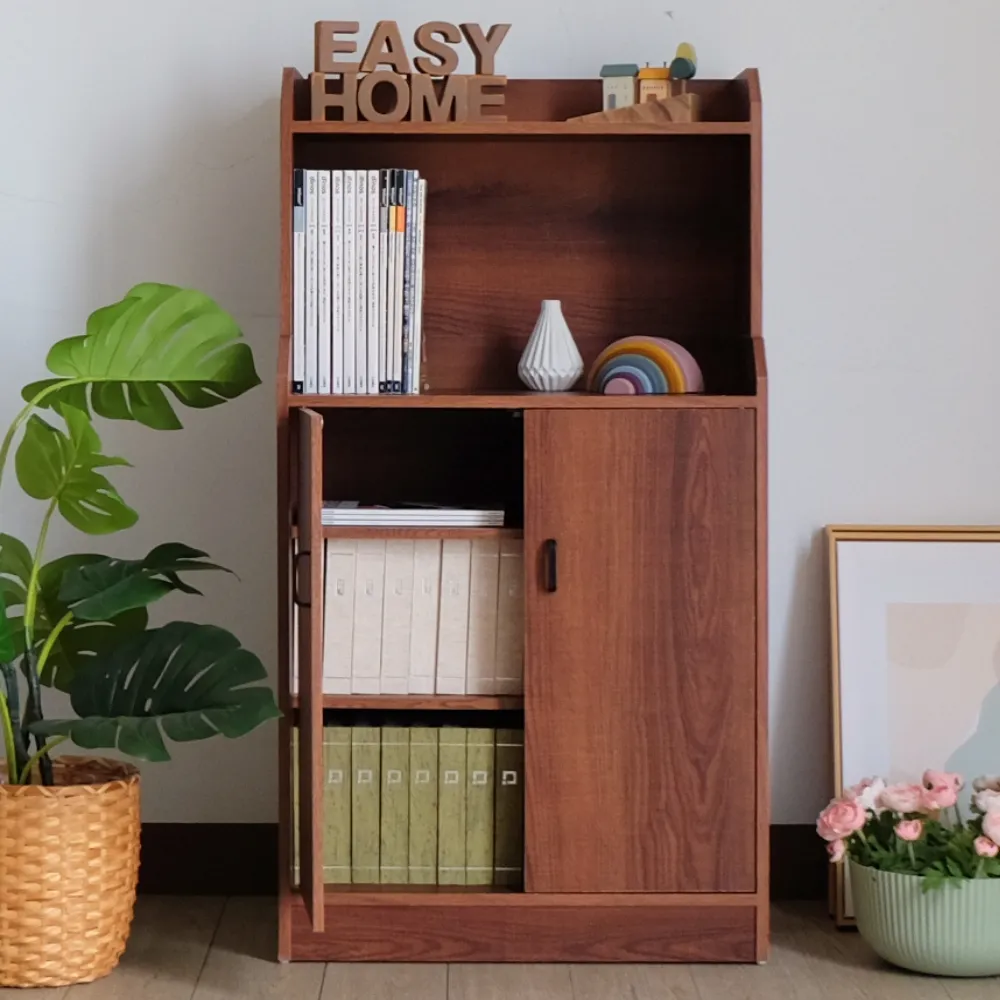 【EASY HOME】台灣製 -木質E1厚板雙門五層置物玄關櫃-雙色可選(書櫃 鞋櫃 收納櫃 置物櫃 玄關櫃)