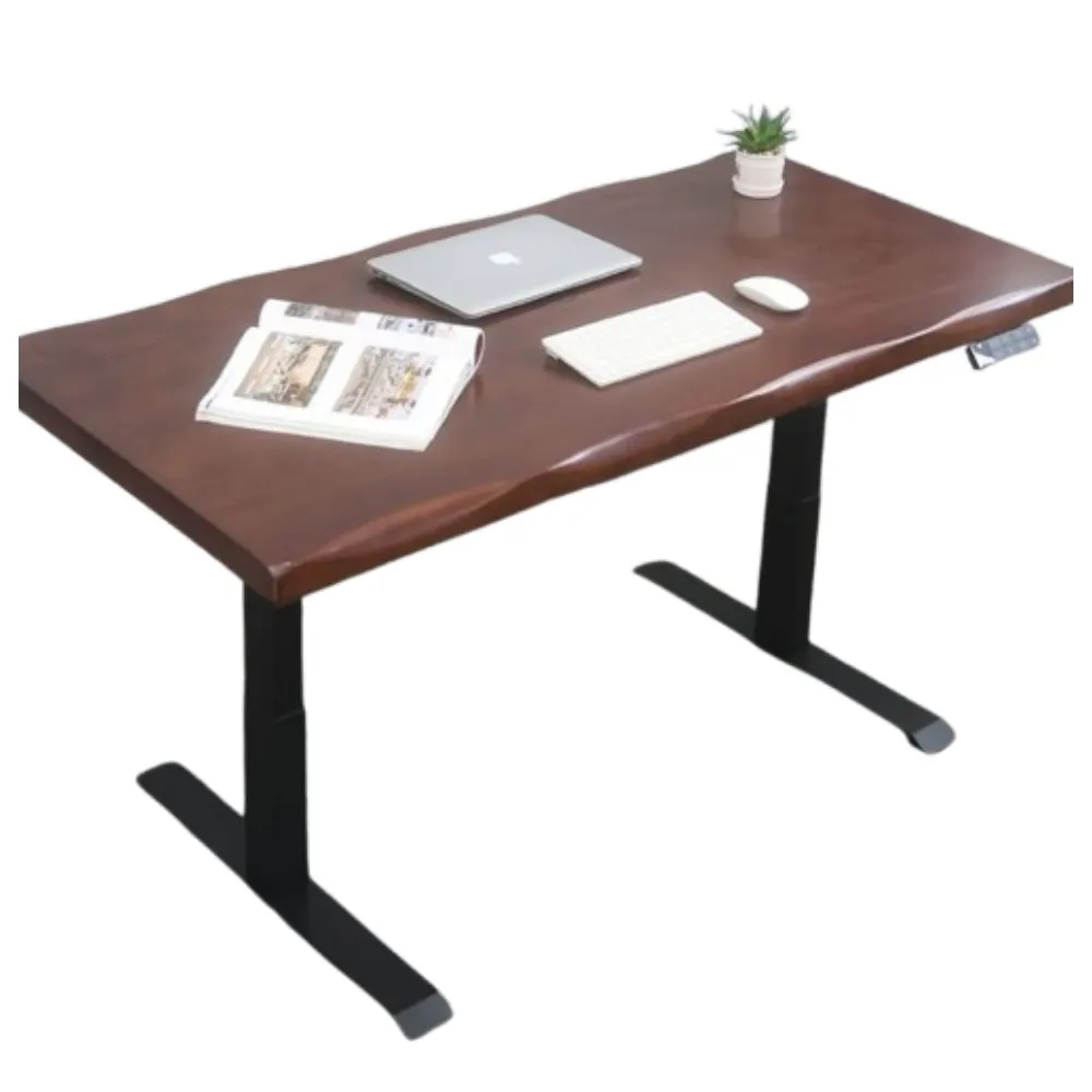 【MGSHOP】電動桌120x70x5cm 隱藏款雙機芯D12 電動升降桌 松木實木桌(120x70x5cm /D12)
