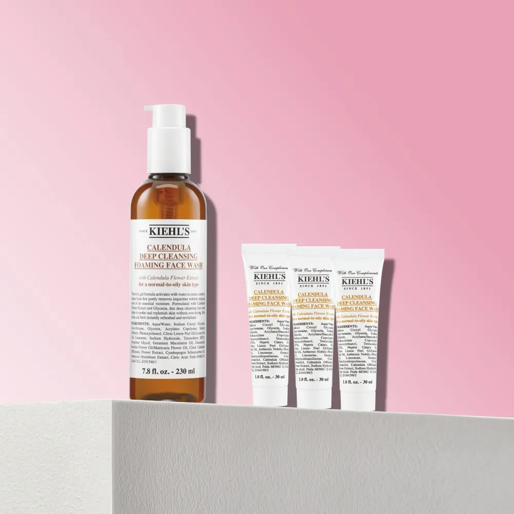 【Kiehl’s 契爾氏】官方直營 金盞花泡泡潔面凝露230ml(Kiehl’s/保濕 舒緩)