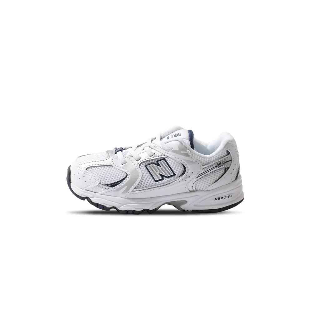 【NEW BALANCE】童鞋 小童 白銀色 緩震 彈性鞋帶 運動 休閒鞋 IZ530SB1