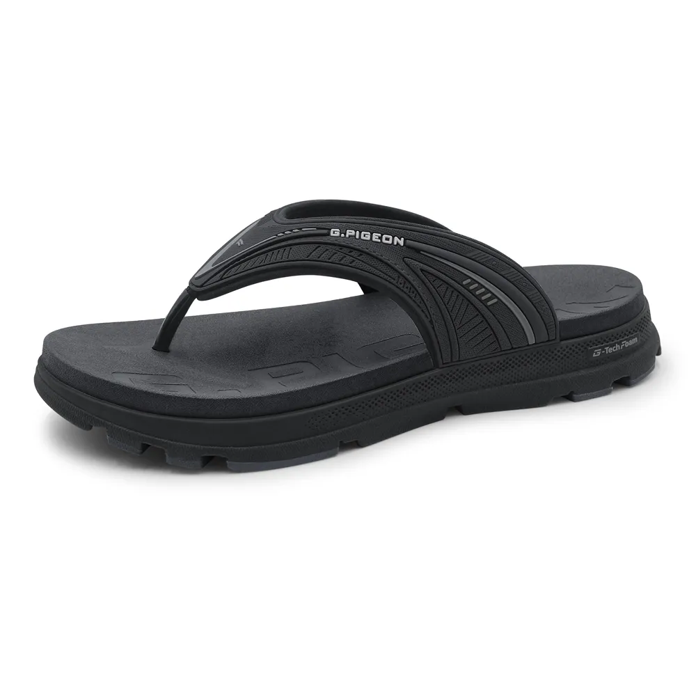 【G.P】G-tech 男款發泡科技舒適高彈人字拖鞋G6153M-黑色(SIZE:39-45 共三色)