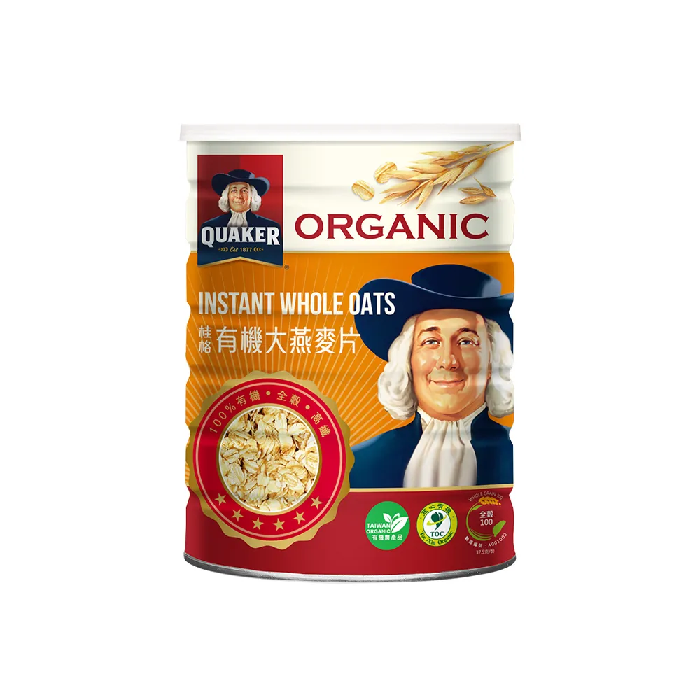 【QUAKER 桂格】有機大燕麥片(730g/罐)