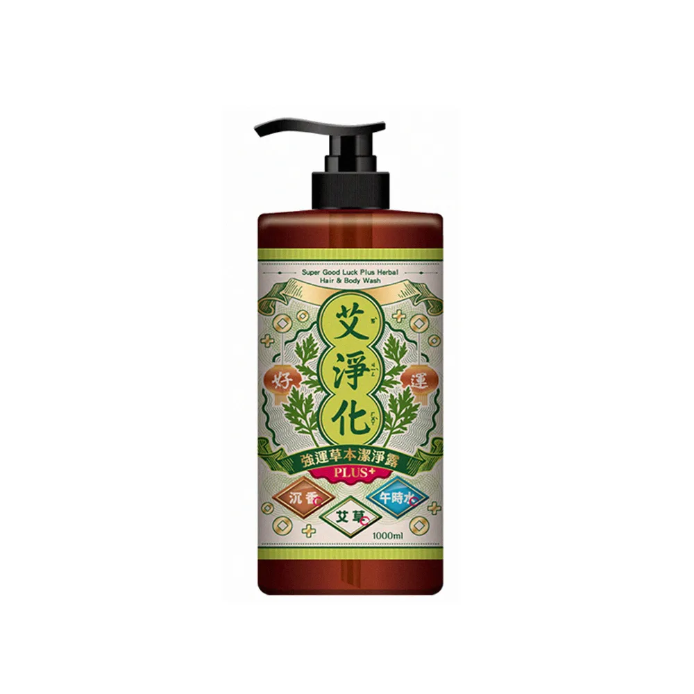 【美吾髮】加大版 艾系列 強運能量無矽靈洗沐2合1潔淨露1000ml(艾淨化/艾檀香/午時水/大悲水/艾草/洗髮精)