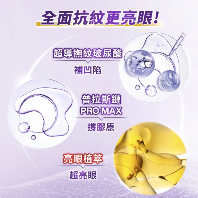 【L’OREAL Paris 巴黎萊雅】玻尿酸眼霜級撫紋精華霜3.0 按摩頭版 50ml_2入組(冰熨斗/加大版)