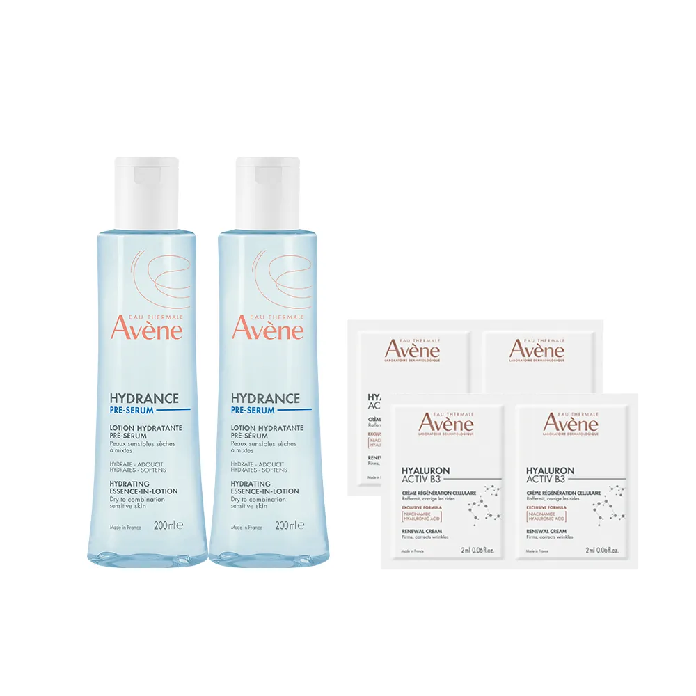 【Avene 雅漾】官方直營 玻尿酸保濕精華露200ml 2入組(潤澤型化妝水/乾肌推薦)