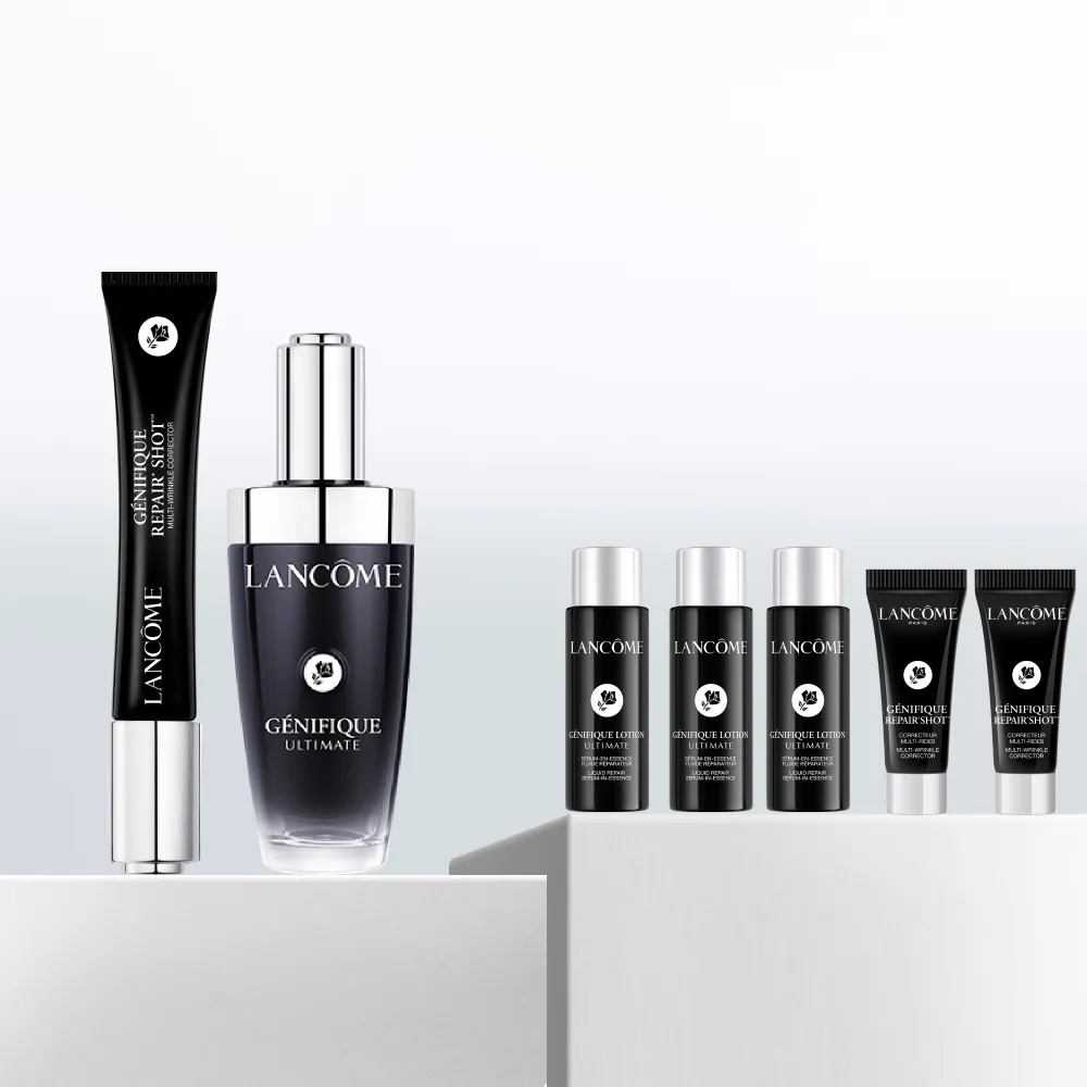 【LANCOME 蘭蔻】超極限肌因撫紋抗皺筆20ML+超極限肌因賦活露50ml(LANCOME/抗皺筆/法令紋/玻尿酸/撫紋)