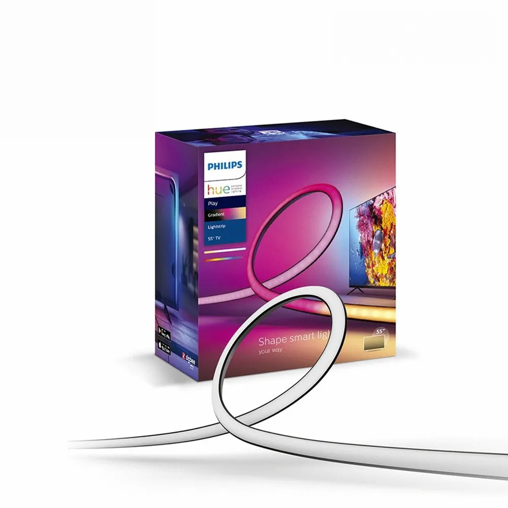 【PHILIPS 飛利浦照明】Hue 智慧照明 全彩情境Hue Play漸變全彩情境燈帶 55吋(PH021 家庭劇院首選)