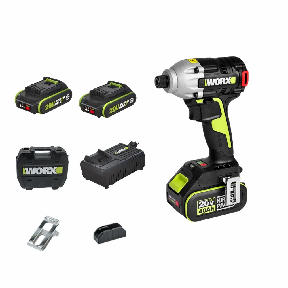 【WORX 威克士】無刷衝擊起子機 230牛頓米 雙電池(WU290D)
