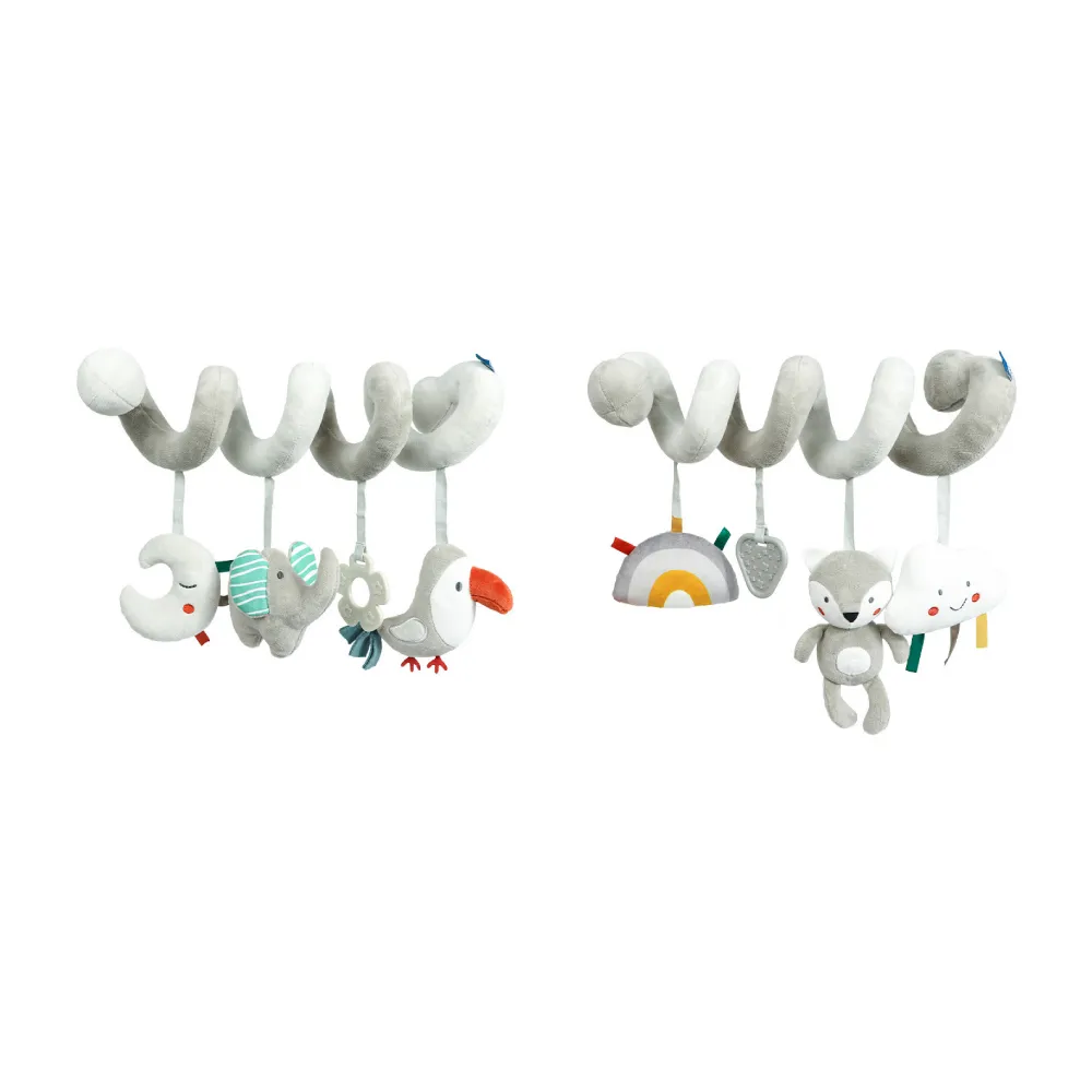 【OhBabyLaugh】動物床繞玩具 北歐風/狐狸/小鳥(搖鈴玩具/安撫玩具/多功能床夾/嬰兒車玩具/音樂床鈴)