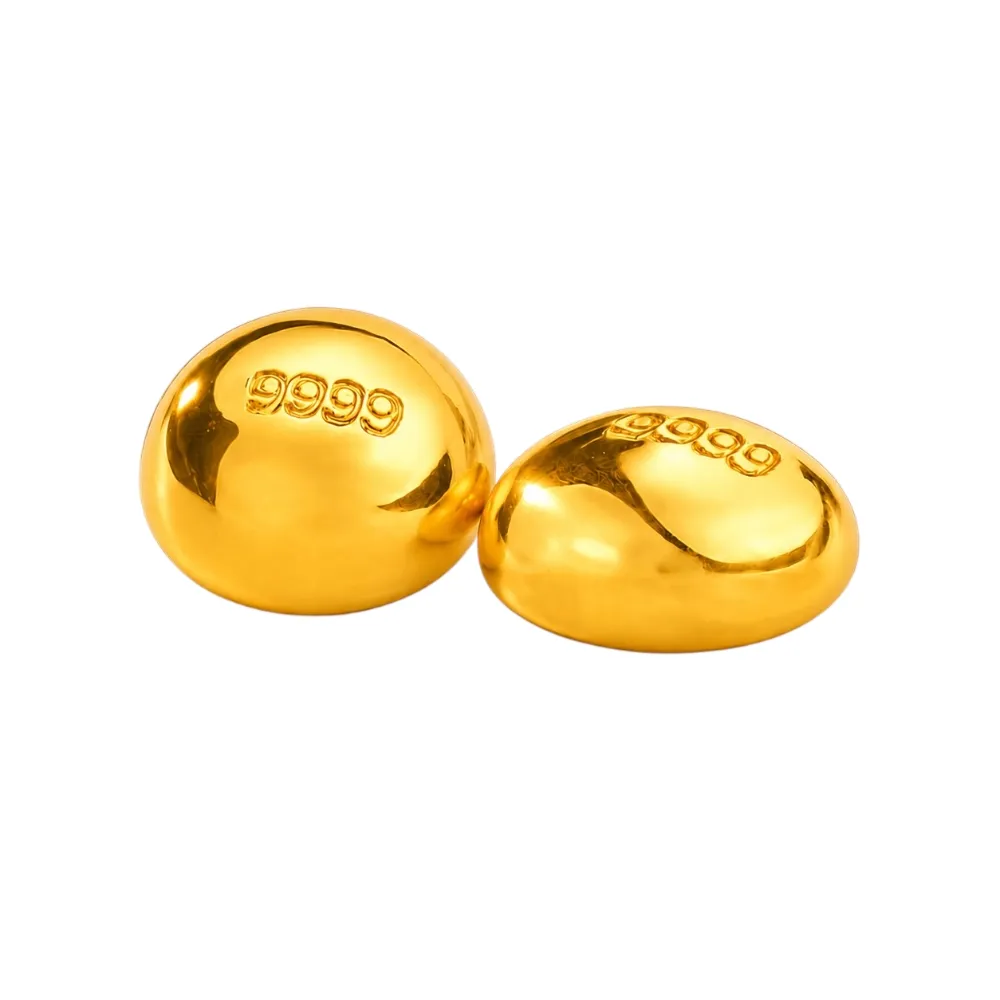 【福西珠寶】黃金金豆 2入組 黃金小金豆子 0.15錢*2顆   (金重0.30錢正負0.01錢)