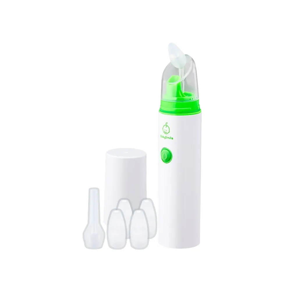 【BabySmile】攜帶型電動吸鼻器 超值全配組(本組合共包含吸鼻器S-303x1+圓頭吸嘴x4+長吸嘴x1)