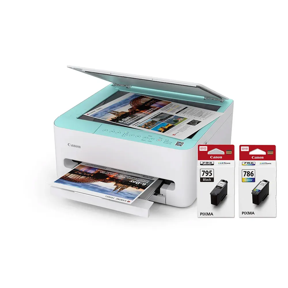 【Canon】官方直營 搭1黑1彩標容墨水★PIXMA TS4070三合一WIFI自動雙面列印多功能印表機
