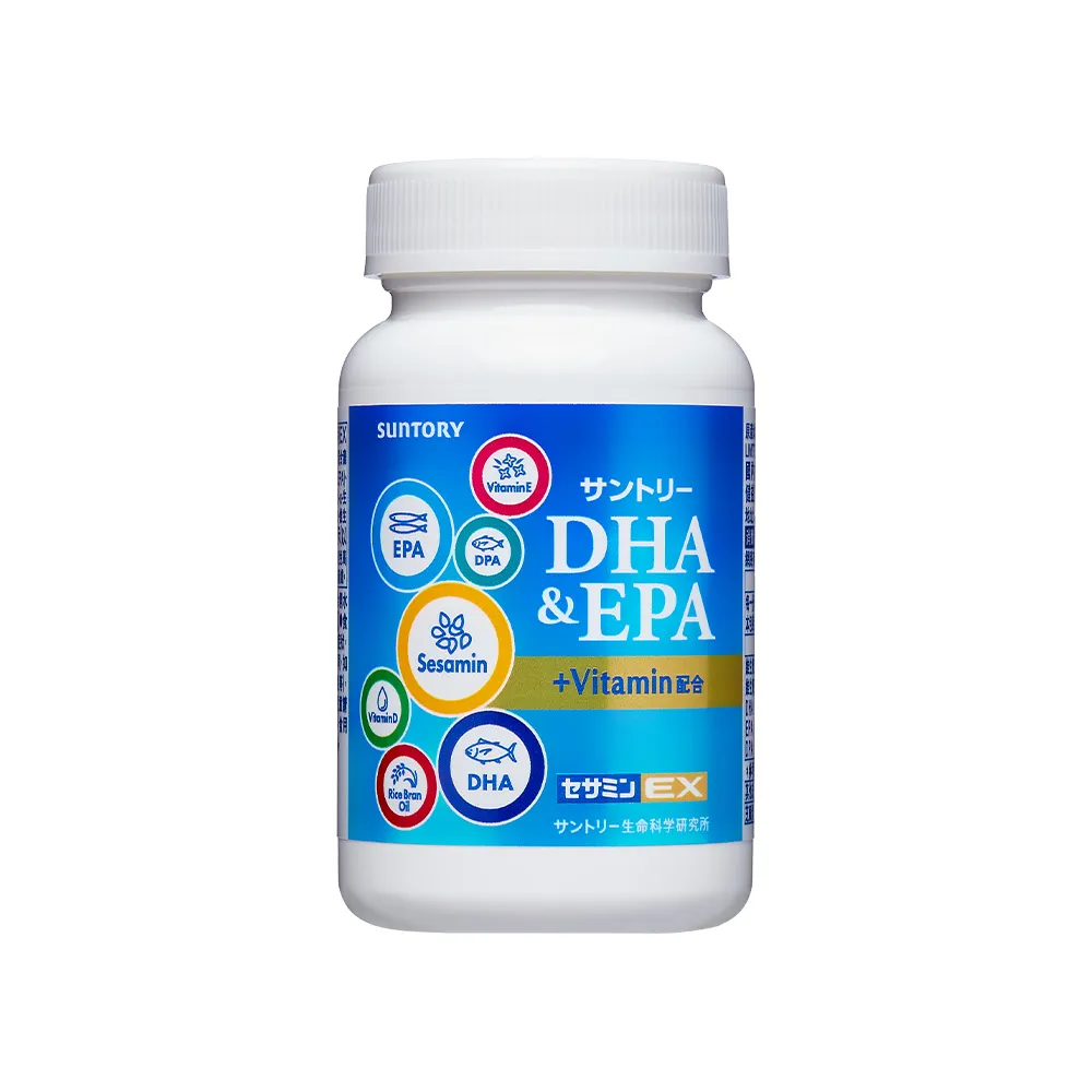 【Suntory 三得利】魚油(DHA、EPA)+芝麻明 EX 軟膠囊 120顆