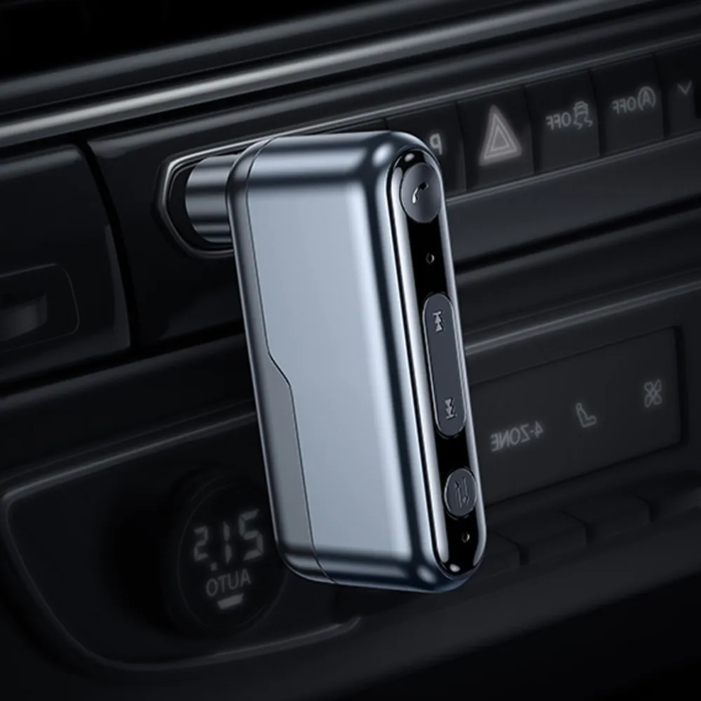 【YOLU】C57 車載AUX藍牙接收器 車用藍牙5.3音頻接收器 MP3適配器 3.5mm無線音頻轉接頭/轉換器/轉接器