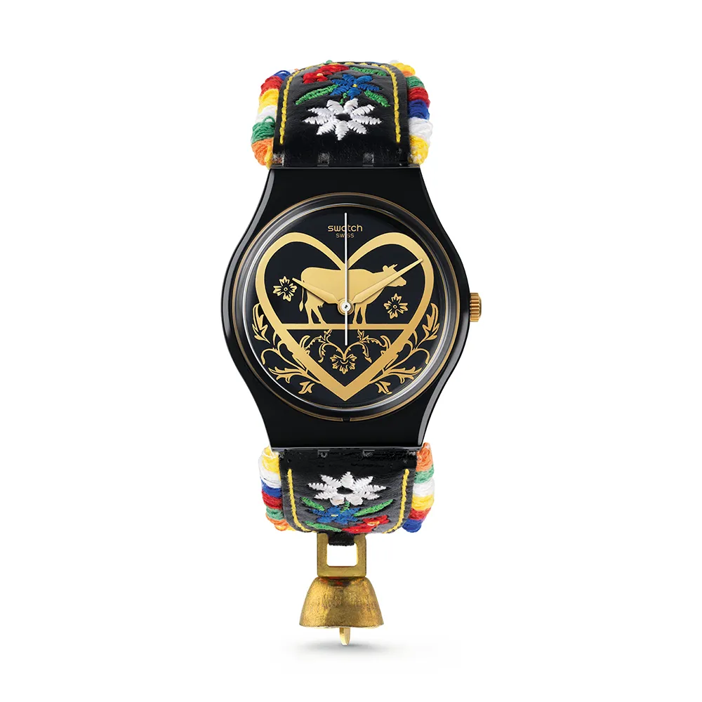 【SWATCH】DIE GLOCKE 經典手錶/男錶/女錶/瑞士製造 GB285 (34mm)