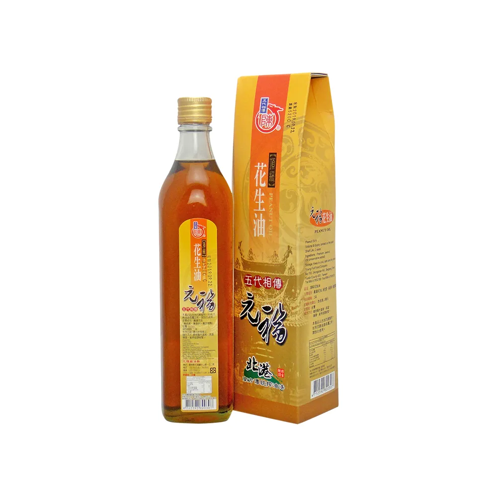 【北港元福麻油廠】頂級花生油520c.c.(北港花生油/100%土豆油)(熟油/傳統壓榨/初榨油)