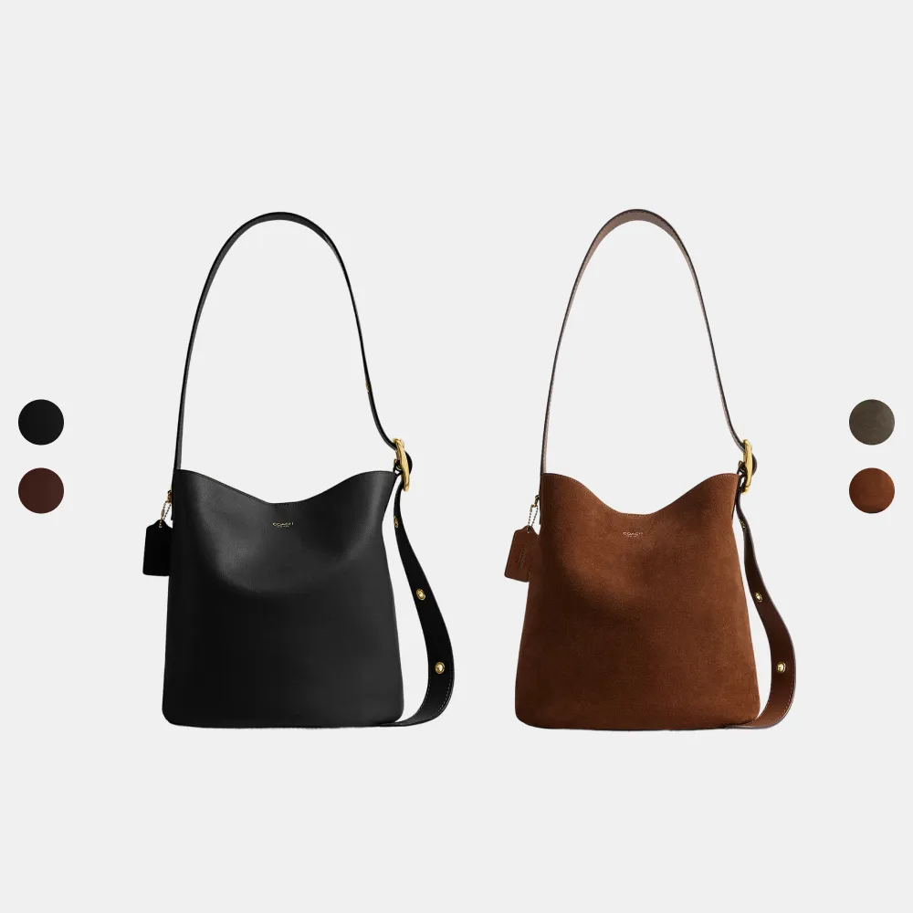 【COACH】蔻馳官方直營 BLEECKER 水桶包 翻蓋單肩包 肩背包-多色任選(CCC23/CCT55)