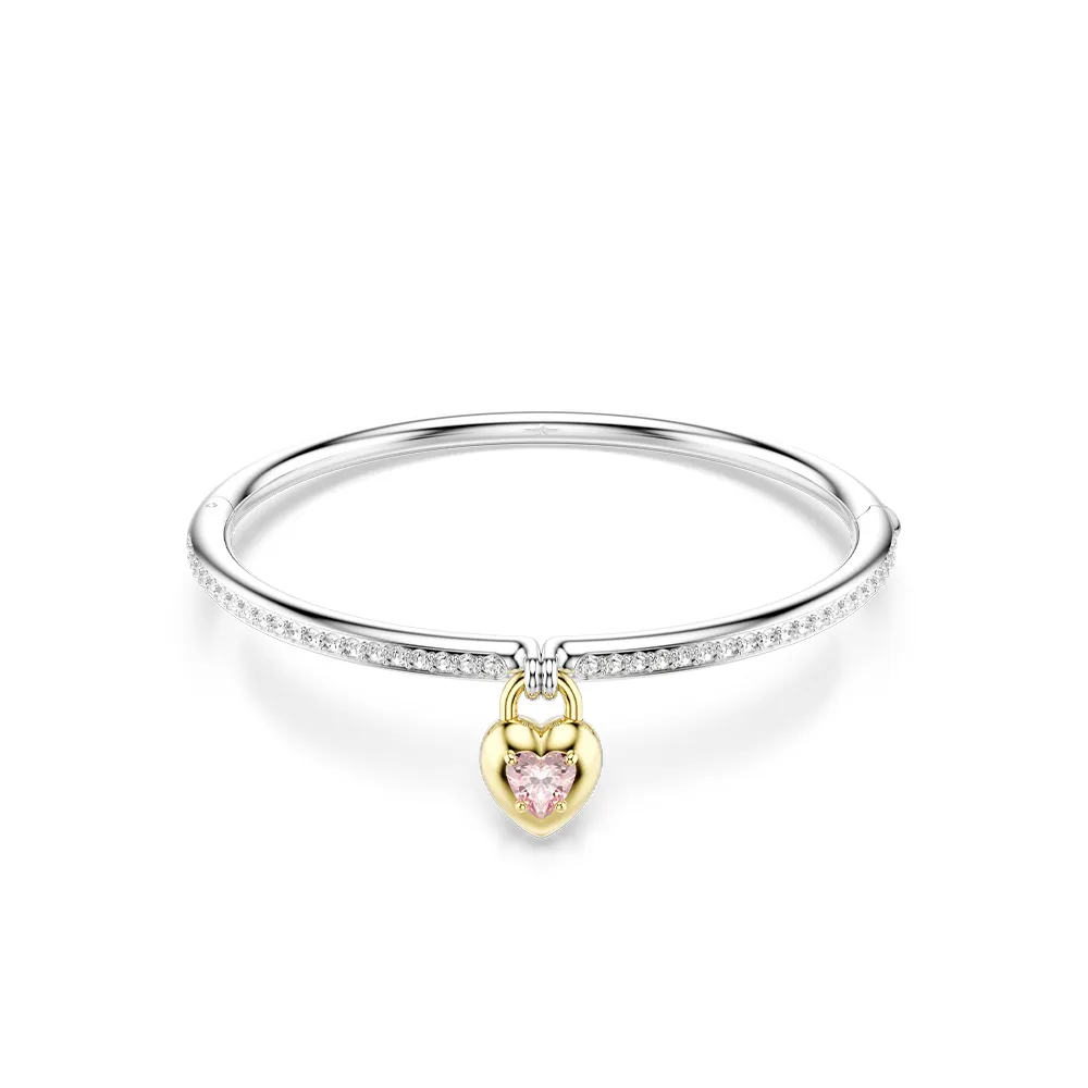 【SWAROVSKI 施華洛世奇】官方直營 Idyllia 心形手鐲 愛心 粉紅色  愛神系列 (情人節禮物)