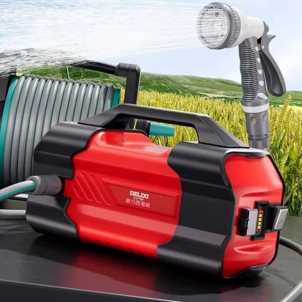 【巧可】澆水機 農用灌溉泵 鋰電抽水泵 便攜式抽水機 戶外澆灌水泵 雙電機 25米防爆管 送卷管器