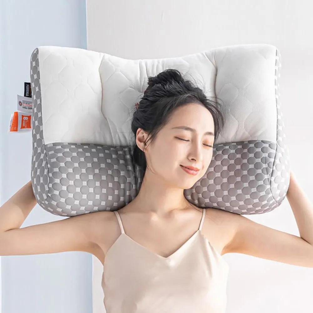 【Pure Sleep】日本反牽引乳膠枕芯(護頸枕頭 水洗枕頭 側睡枕 枕頭 助眠 深睡)