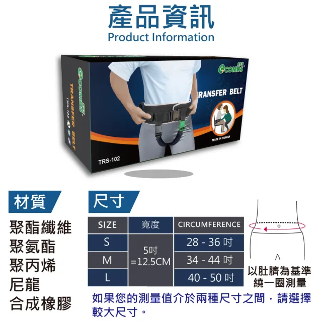 【COMDS 康得適】移位腰帶 病患移位裝置(TRS-102移位腰帶)