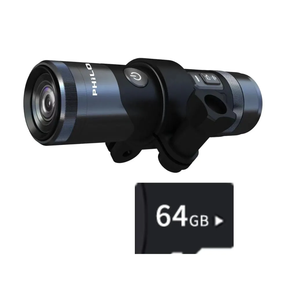【Philo 飛樂】贈64G 前後雙錄2K高畫質 安全帽機車行車紀錄器 M2D SONY+聯詠晶片(摩托車行車記錄器)