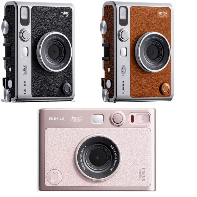 【FUJIFILM 富士】Instax mini Evo 混合式數位 馬上看 拍立得相機 復古相機 底片相機(恆昶公司貨)