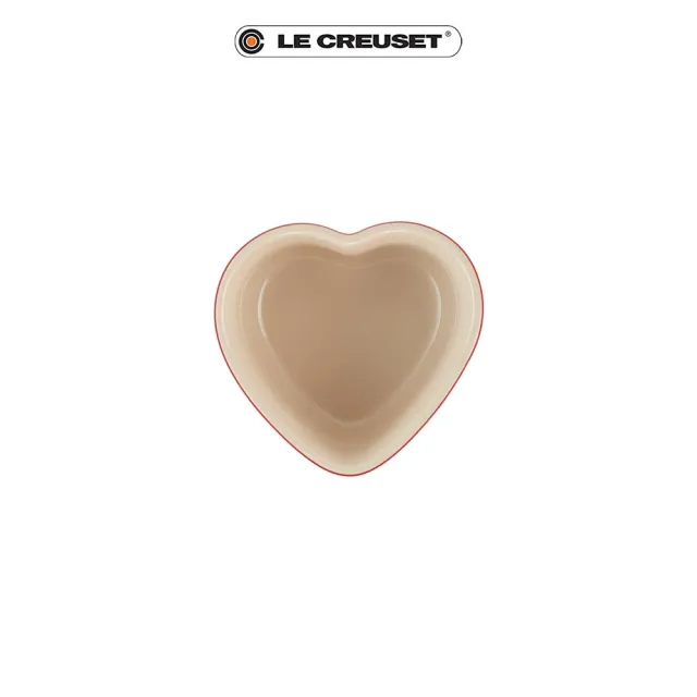 【Le Creuset】瓷器愛心烤盅300ml(櫻桃紅)