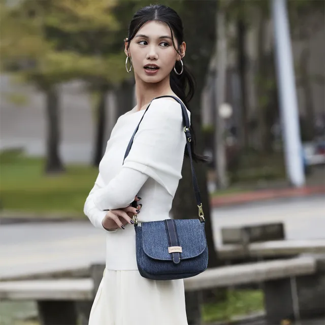 【satana】Denim 單寧牛仔 小型馬鞍包 小圓筒包 迷你托特包 迷你彎月手提包 輕量防潑水 多款多色
