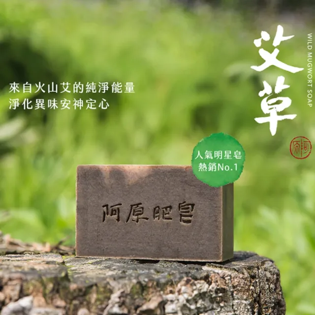 【阿原】momo獨家★艾草皂100gx5入(冷凝熟成皂.修護淨化.香茅精油.潔膚)