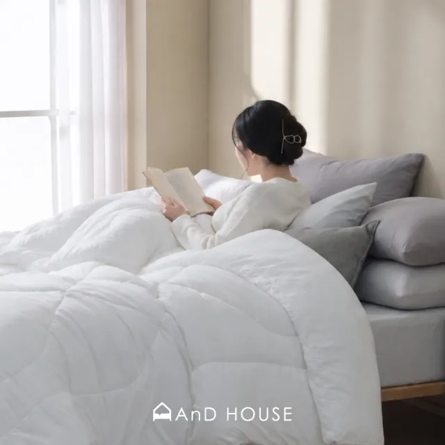 【AnD HOUSE 安庭家居】頂級蘭精天絲被-單人4.5x6.5尺(保暖/透氣/蓬鬆/抑菌/冬被)