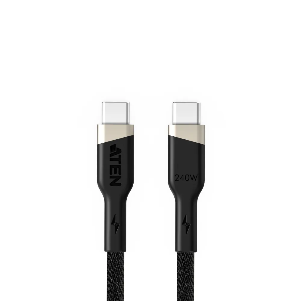 【ATEN】2M 240W USB-C to USB-C 編織充電線 充電線 傳輸線 手機線 手機平板 iPhone18充電線 (2L-3102P240)
