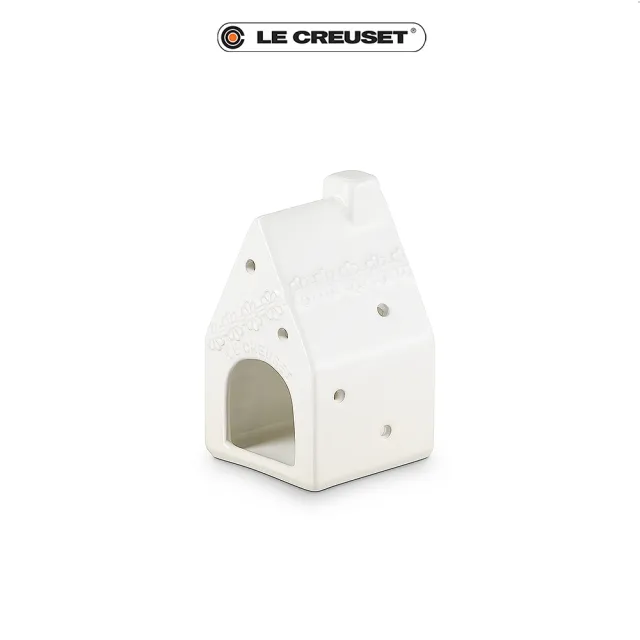 【Le Creuset】瓷器蕾絲花恬小屋造型燭台(海洋之花/貝殼粉/蛋白霜 3色選1)