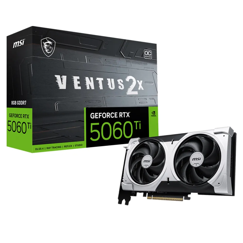 【MSI 微星】GeForce RTX 5060 Ti 8G VENTUS 2X OC PLUS 顯示卡
