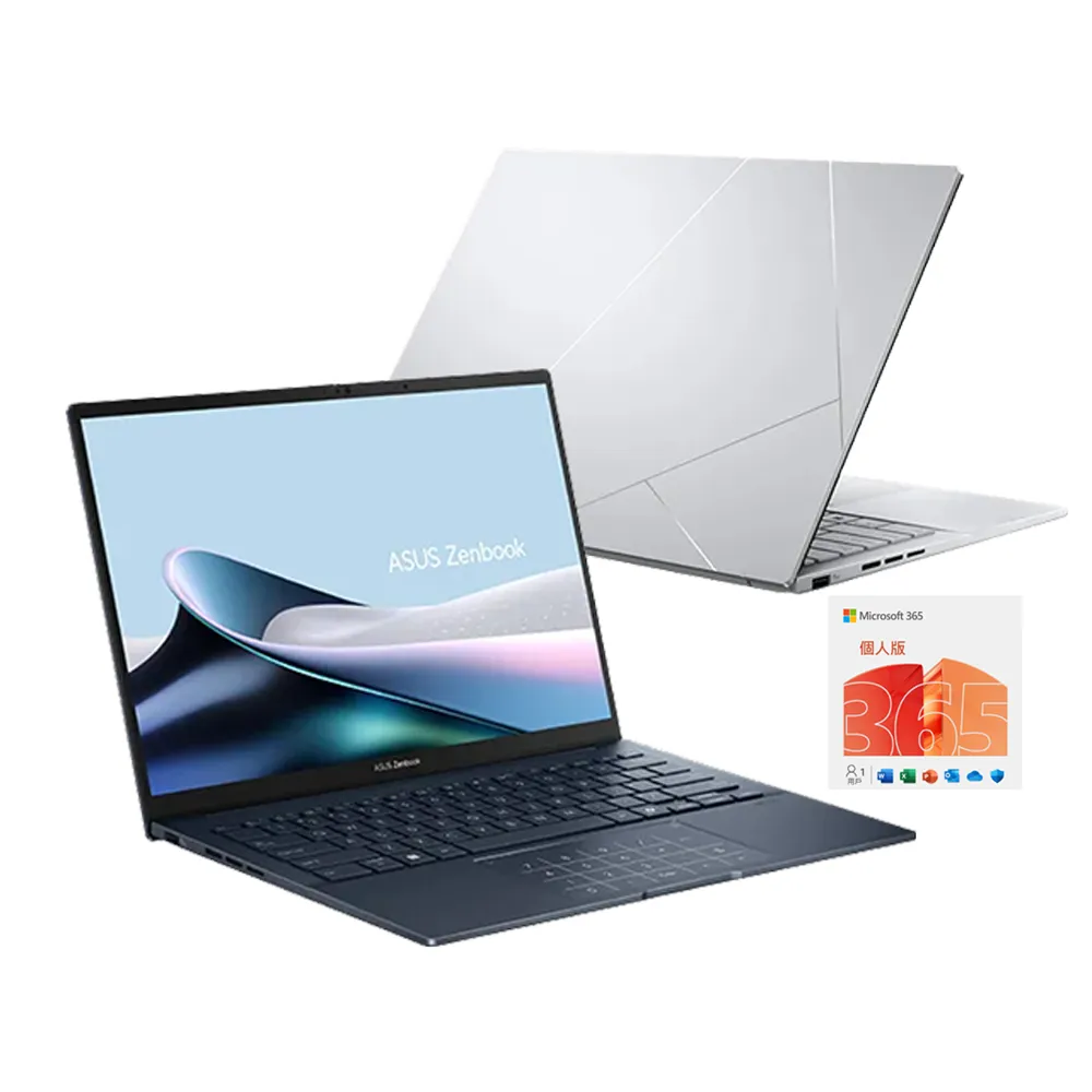 【ASUS 華碩】微軟M365組★14吋Ultra7輕薄AI筆電(ZenBook UX3405CA/Ultra7-255H/16G/512G/W11/EVO/OLED)