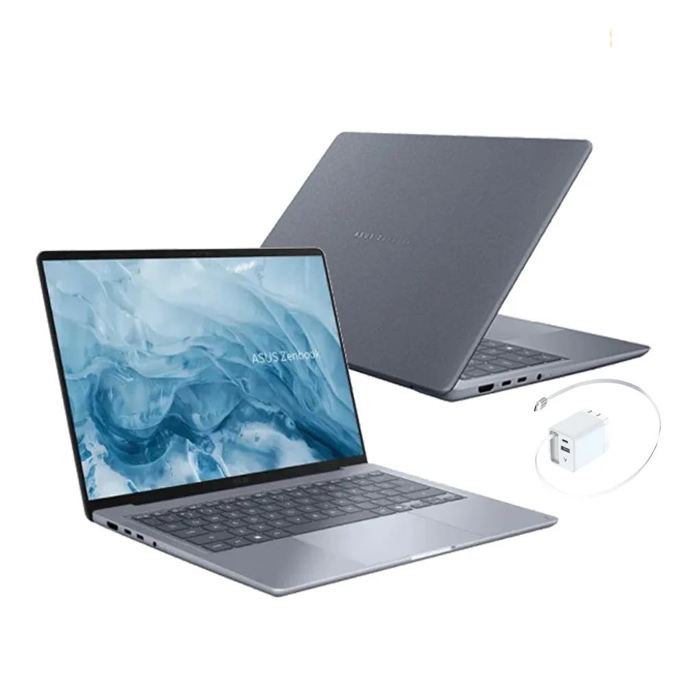 【ASUS 華碩】65W手機充電頭★14吋Copilot+PC AI筆電(Zenbook 14 UX3480AA/Ultra5-325/16G/512G/W11/OLED)
