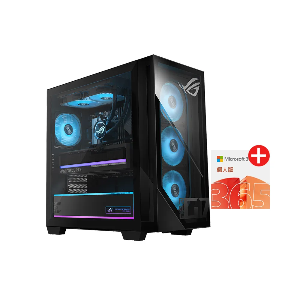 【ASUS 華碩】+微軟M365★Ryzen 5 RX9060 XT電競電腦(Ryzen 5 8400F/16G/1TB SSD/RX9060 XT/W11/GM700TZ)