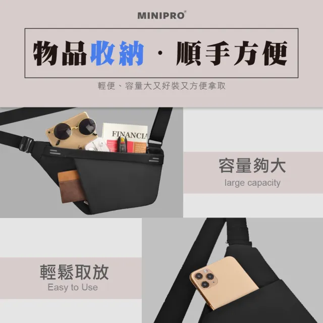 【MINIPRO】雙11 輕薄旅行防盜槍包-Model S(出國必備/錢包/防盜包/防搶包/腰包/背包/槍包/MN-128