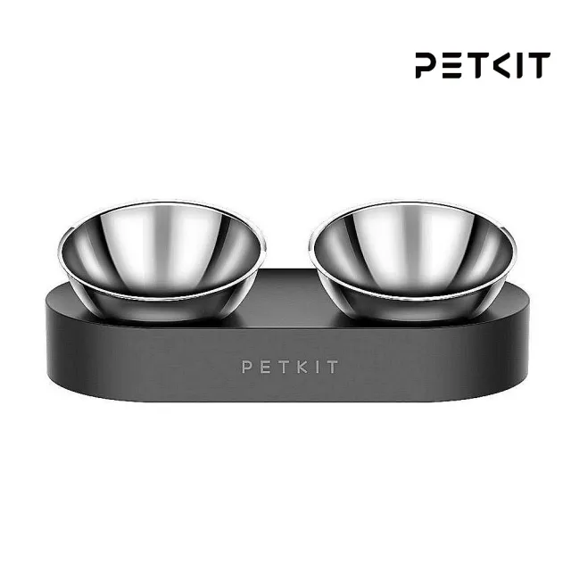 【Petkit 佩奇】台灣公司貨｜寵物15°可調式架高碗（不鏽鋼/雙口）(寵物餐碗)