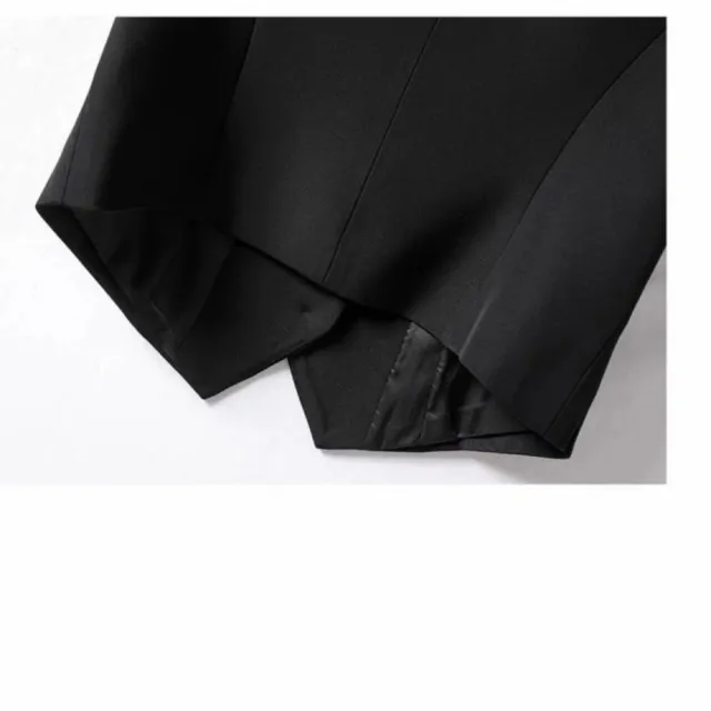 【米蘭精品】現貨出清 西裝背心無袖西服(V領收腰顯瘦復古女馬甲外套t1jy8)