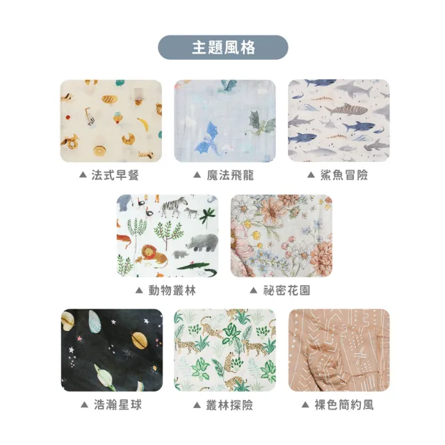【Loulou lollipop】竹纖維透氣包巾 主題系列(多款任選)