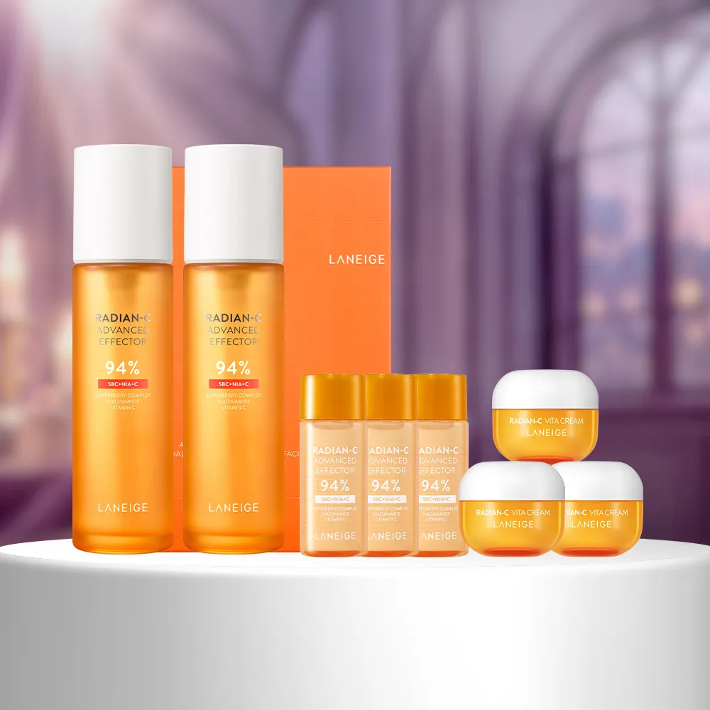 【LANEIGE 蘭芝】官方直營 維他命C淨膚煥顏精露150ml 雙入組(蘭芝 美白化妝水 保養 去角質)