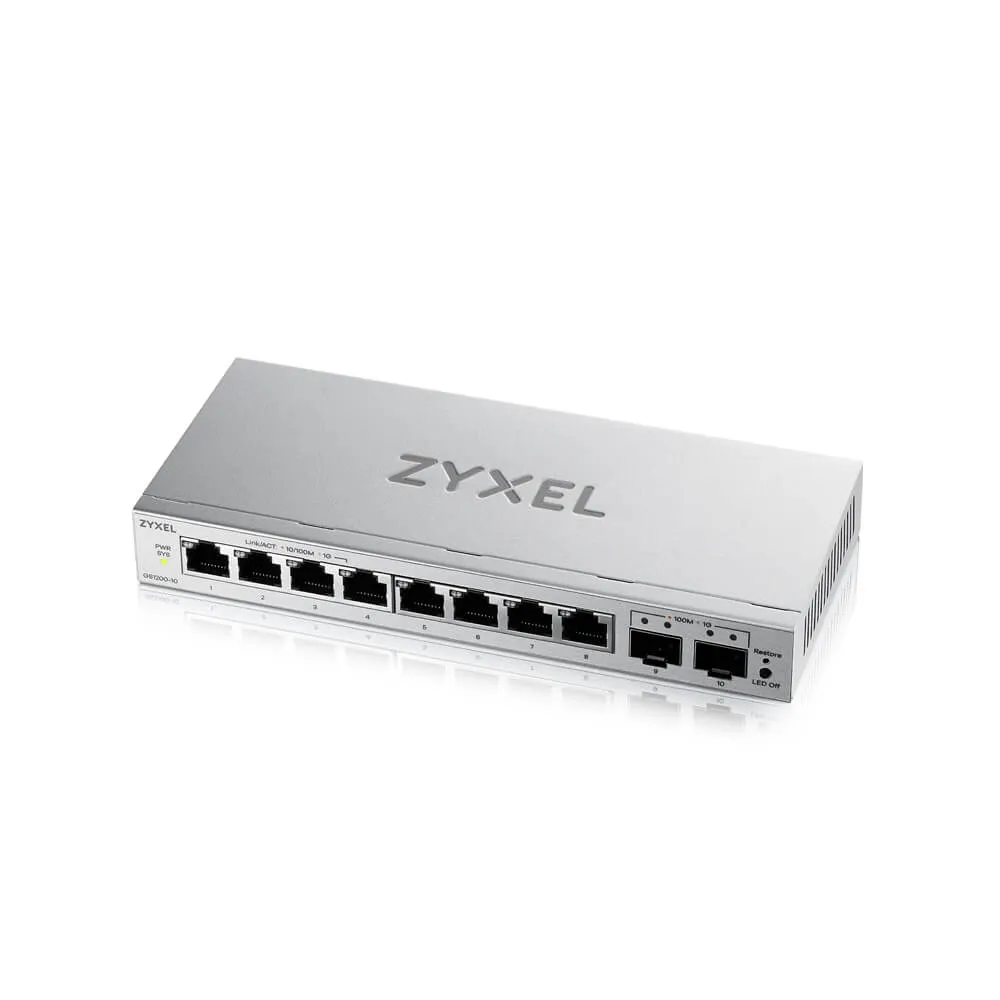 【ZyXEL 合勤】GS1200-10 網頁式管理型10埠Gigabit乙太網路交換器