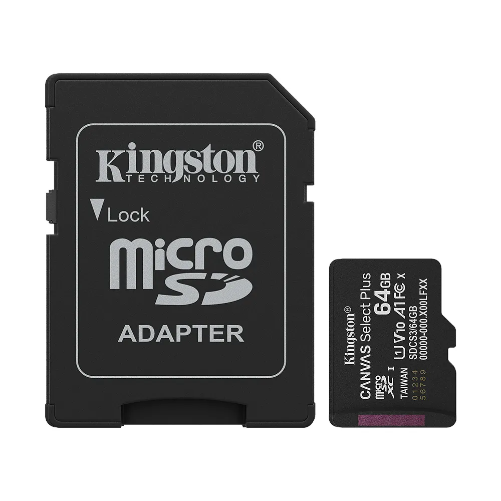 【Kingston 金士頓】Canvas Select Plus microSD 64GB 記憶卡(SDCS3/64GB)