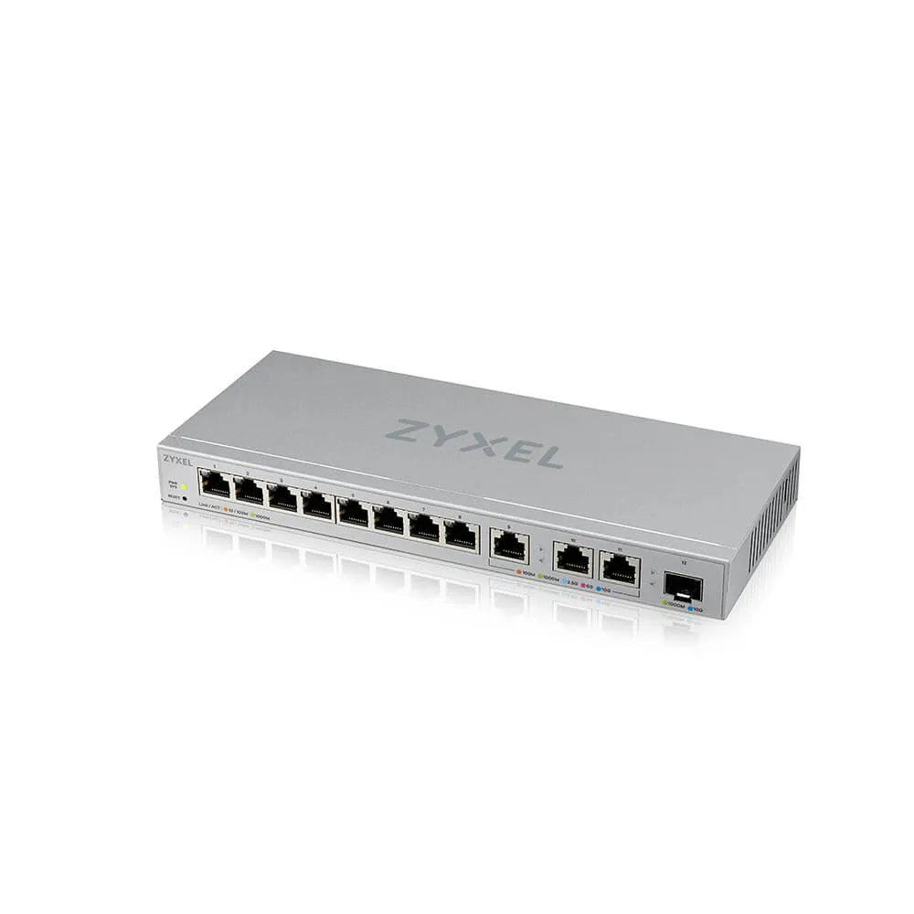 【ZyXEL 合勤】XGS1250-12 簡易網管型12埠SFP 10G光纖 Multi-Gigabit乙太網路交換器