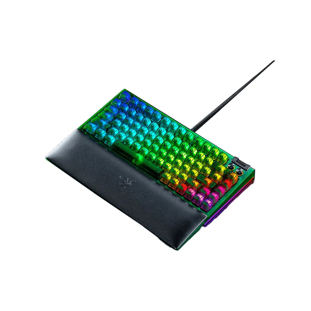 【Razer 雷蛇】BlackWidow 黑寡婦蜘蛛幻彩版 V4 75% Phantom Green Edition 幻影綠 - 英文(機械橘軸)