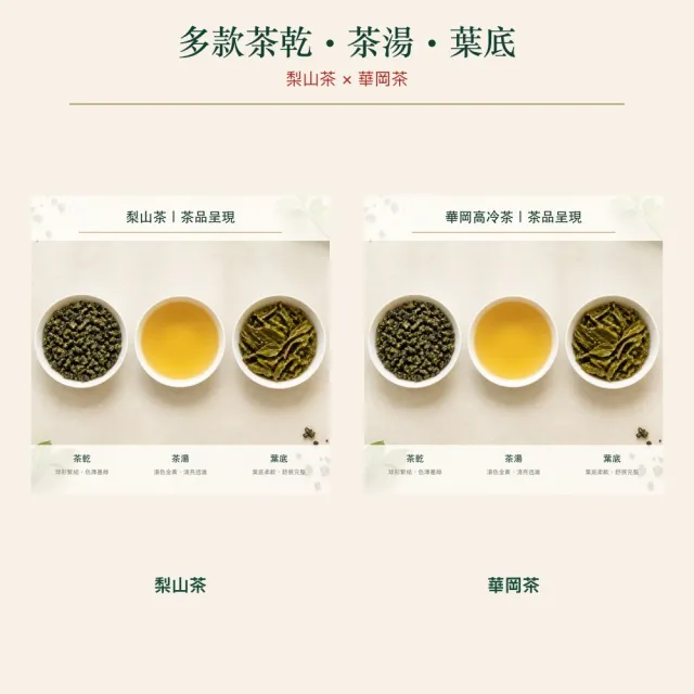 【台灣茶葉產銷協會】梨山茶4兩＋華岡高冷茶2兩 雙茶2入組｜罐裝(1+1)