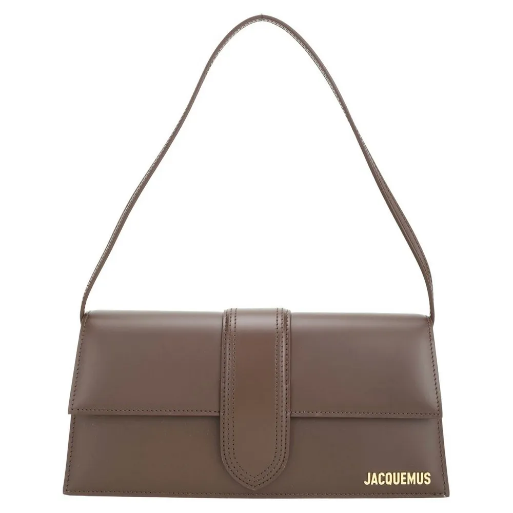 【JACQUEMUS】Le Bambino 光滑小牛皮手提 肩背包-咖啡色(信封包 腋下包)